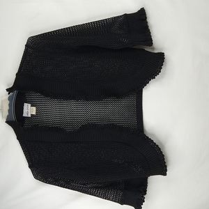 Caren Sport Black Knitted Shrug Size: 1X